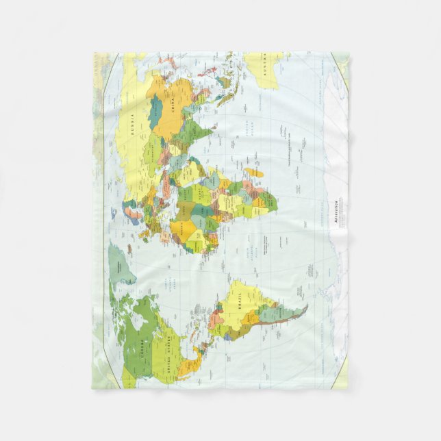 Couverture Polaire Carte mondiale Globe Pays Atlas (Devant)
