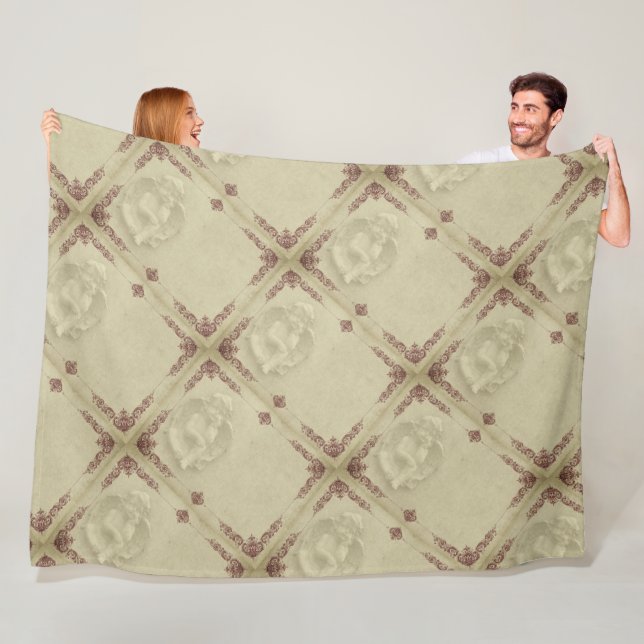 Couverture Polaire Carte postale Angel Blanche-Toison (En situation)