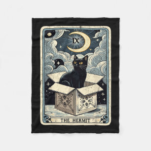 Couverture Polaire Carte Tarot Hermite Chat En Boîte Mystic Funny Cha