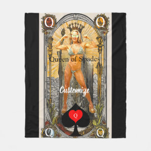 Couverture Polaire Carte Tarot Reine des pique Thunder_Cove