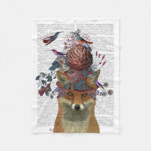 Couverture Polaire Casque d'oiseaux renard avec Artichoke