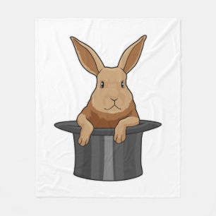 Couverture Polaire Casquette magicien lapin
