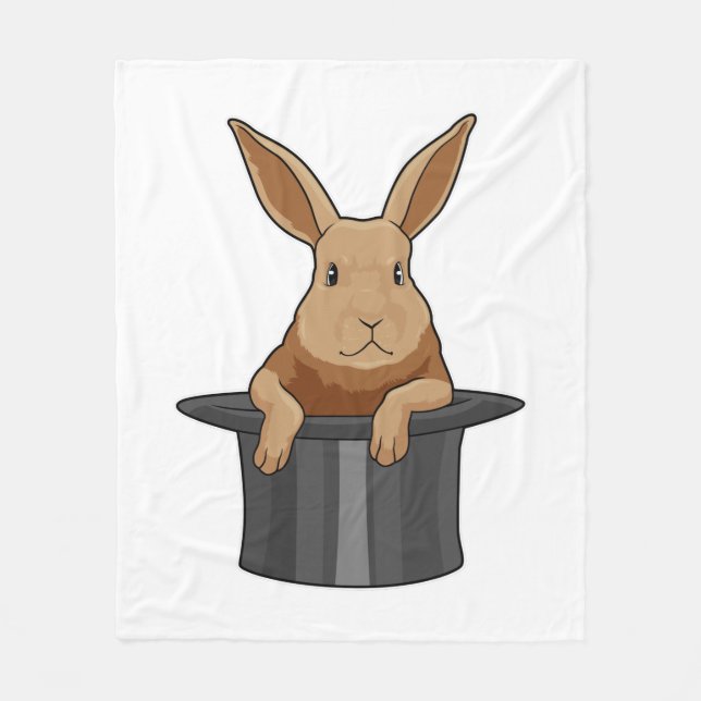 Couverture Polaire Casquette magicien lapin (Devant)
