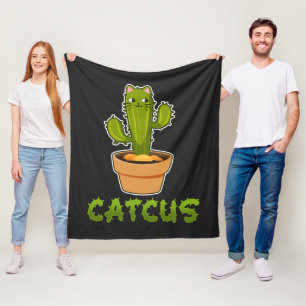 Couverture Polaire Cat Cactus Plante animal