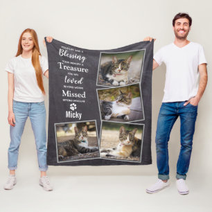 Couverture Polaire Cat Memorial Keepsaké Pet Perdre