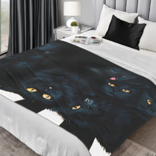 Couverture Polaire Cat noir