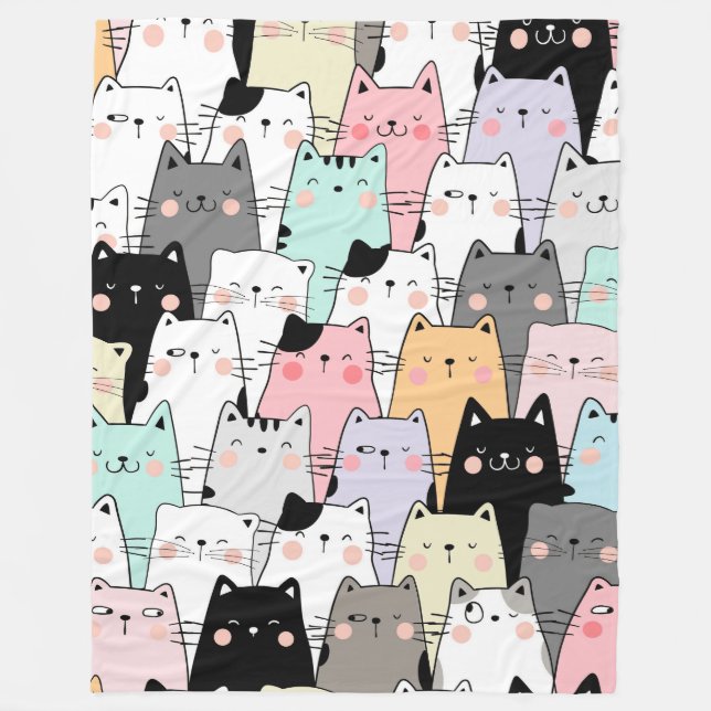 Couverture Polaire Cat Party 60x80 Blanket polaire (Devant)