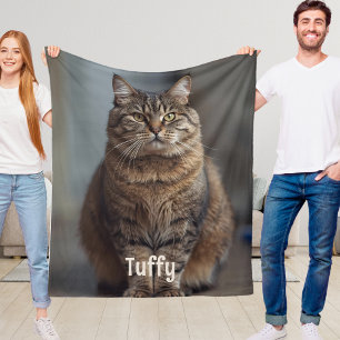 Couverture Polaire Cat personnalisé Blanche polaire Animaux de compag