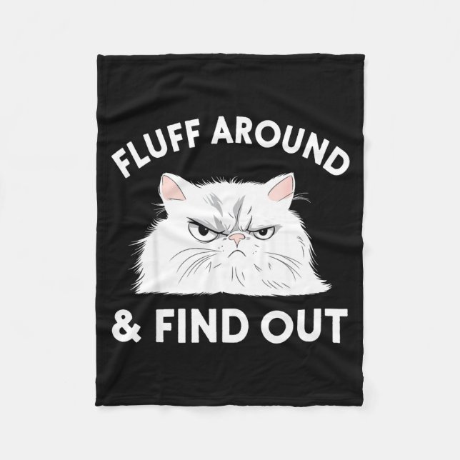 Couverture Polaire Cat Quote Humor Apparel Graphic Tees Uni Black Sma (Devant)
