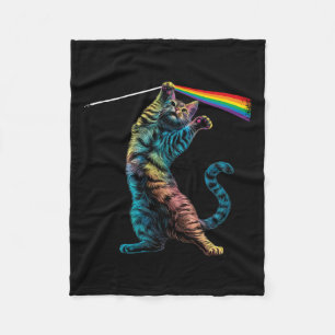 Couverture Polaire Cat Rock Music Concert Band Rock Cat