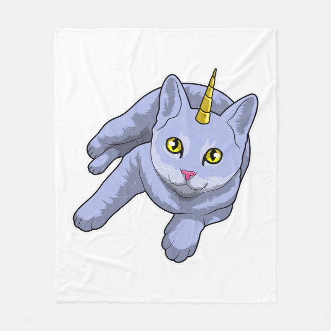 Couverture Polaire Cat Unicorn (Devant)
