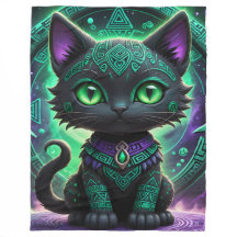 Cat vert Rune Blanche