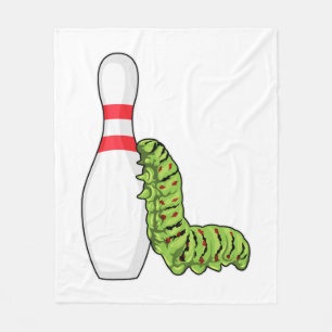 Couverture Polaire caterpillar at bowling with bowling pin