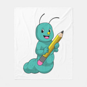 Couverture Polaire Caterpillar avec crayon