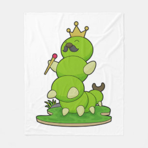 Couverture Polaire Caterpillar en roi avec Couronne