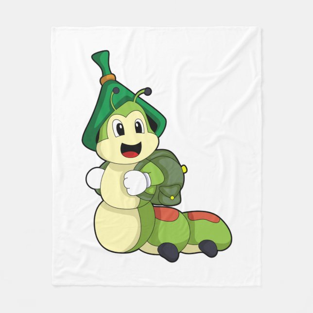 Couverture Polaire Caterpillar en tant qu'étudiant avec sac à dos (Devant)