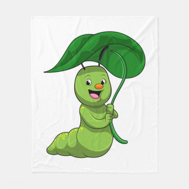 Couverture Polaire Caterpillar with Leaf as Parasol (Devant)