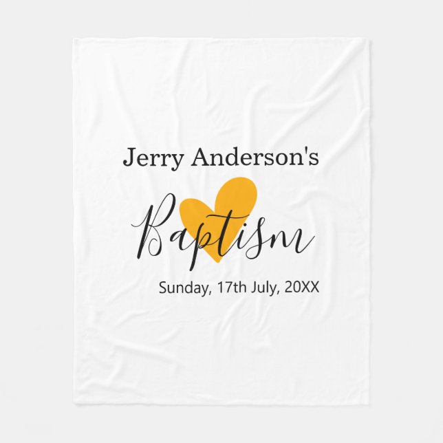 Couverture Polaire Catholic baptism kids modern simple QR minimal (Devant)