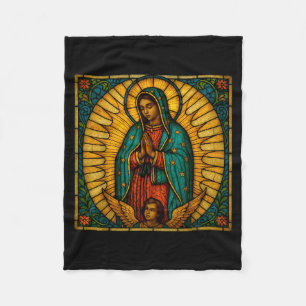 Couverture Polaire catholique Notre-Dame de Guadalupe sainte vierge m