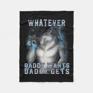 Couverture Polaire Ce que Daddy veut papa obtient Werewolf mèmes Br