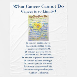 Couverture Polaire Ce que le cancer ne peut pas faire Angel Chemo Cou