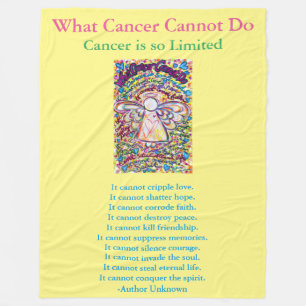 Couverture Polaire Ce que le cancer ne peut pas faire Angel Chemo Cou