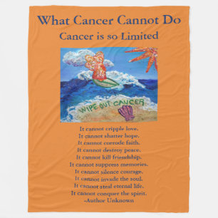Couverture Polaire Ce que le cancer ne peut pas faire Angel Chemo Cou