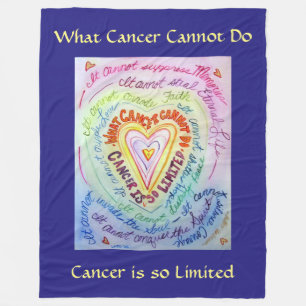 Couverture Polaire Ce que le cancer ne peut pas faire Coeur Fleece Ch