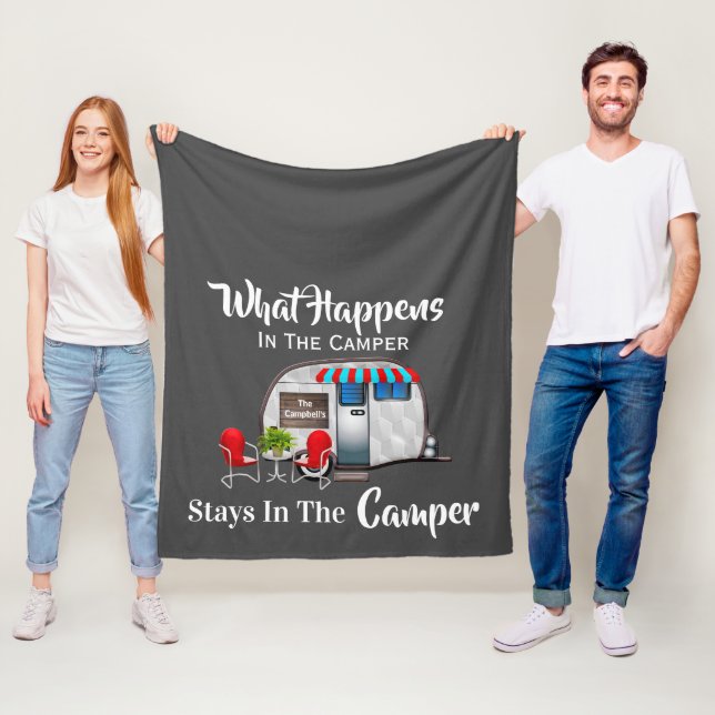 Couverture Polaire Ce Qui Se Passe Dans Le Camper Personnalisé (En situation)