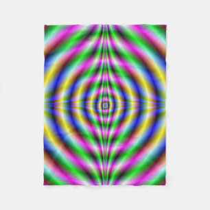 Couverture Polaire Ceinture de polaire Oeil de néon psychédélique
