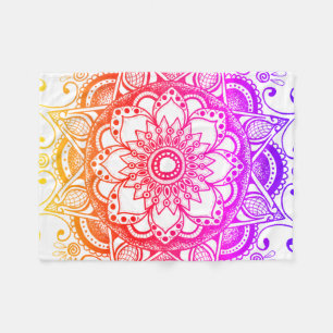 Couverture Polaire Ceinture en arc-en-ciel de Mandala