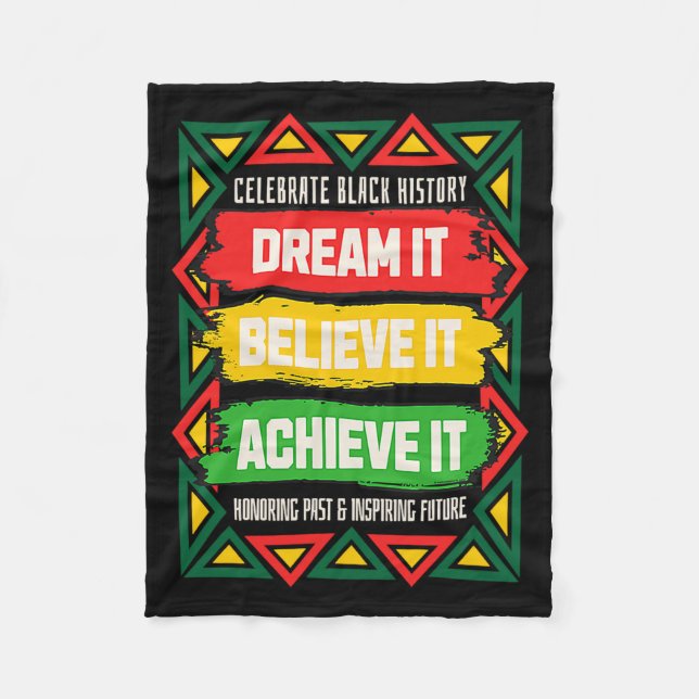 Couverture Polaire Célébrez l'histoire noire Motivationnel Afro Améri (Devant)