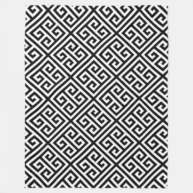 Couverture Polaire Célibataire noir et blanc (Devant)
