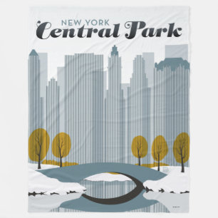 Couverture Polaire Central Park, NYC - Neige