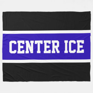 Couverture Polaire CENTRE GLACE Bleu Bleu Bleu Noir Blancs