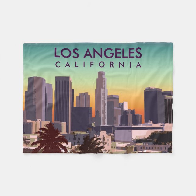 Couverture Polaire Centre-ville L.A. California (Devant (Horizontal))
