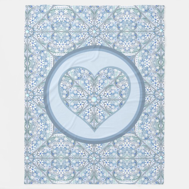 Couverture Polaire Céramique Lace Bleu clair (Devant)