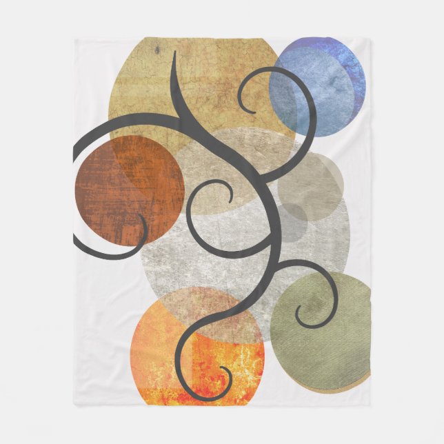 Couverture Polaire Cercles à motifs contemporains (Devant)