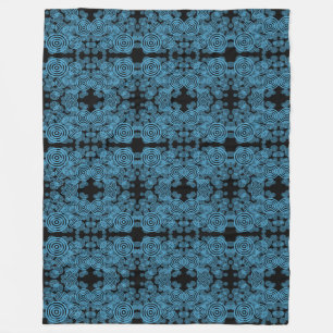 Couverture Polaire Cercles bleus modernes motif