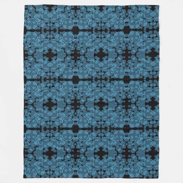 Couverture Polaire Cercles bleus modernes motif (Devant)