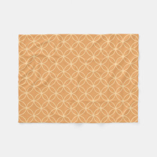 Couverture Polaire Cercles pétales d'orange d'abricot et de crème de 