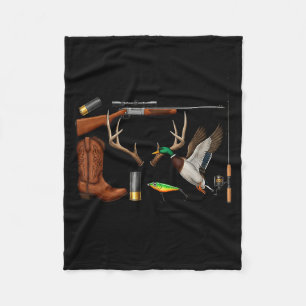 Couverture Polaire Cerf Canard Poisson Chasse Bonjour Saison de chass