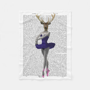 Couverture Polaire Cerf de Ballerina en bleu