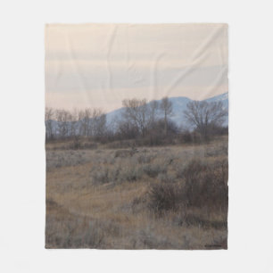 Couverture Polaire Cerf mulet D4 et collines de Sweet Grass