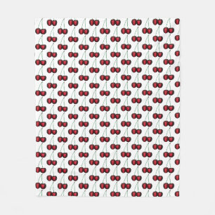 Couverture Polaire Cerises Rouge mûr Cerise Fruit d'été Imprimer