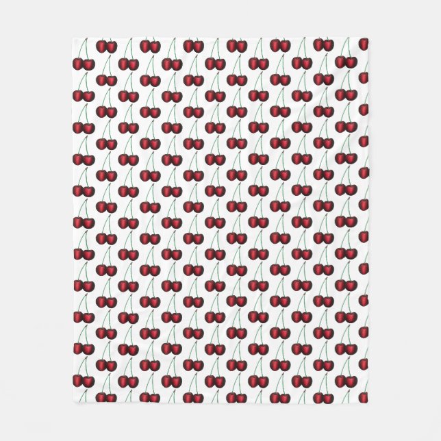 Couverture Polaire Cerises Rouge mûr Cerise Fruit d'été Imprimer (Devant)