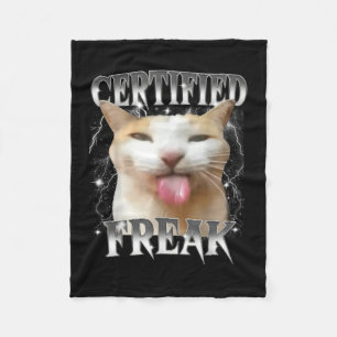 Couverture Polaire Certifié Freak Manger Cement Drôle Maudit Cat Sill