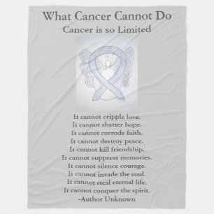 Couverture Polaire Cerveau Cancer Gris Sensibilisation Ruban Fleece B