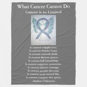 Couverture Polaire Cerveau Cancer Gris Sensibilisation Ruban Fleece B
