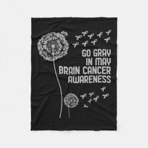 Couverture Polaire Cerveau Cancer Sensibilisation Chemise Porter Grey